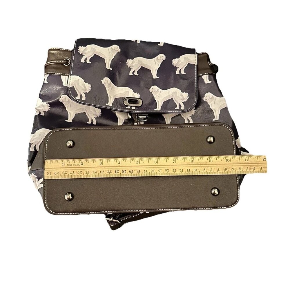 Great Pyrenees Dark Blue Large Backpack Dog Print Multi-functional Waterproof - Picture 9 of 13